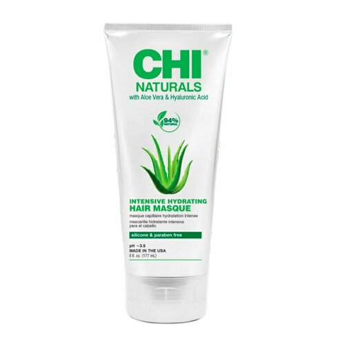 CHI NATURALS Intensive Hydrating Hair Masque With Aloe Vera & Hyaluronic Acid 177 мл