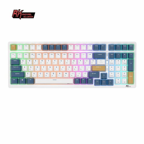 Беспроводная клавиатура Royal Kludge RK98 RGB Klein Blue коричневые свитчи 789500₽