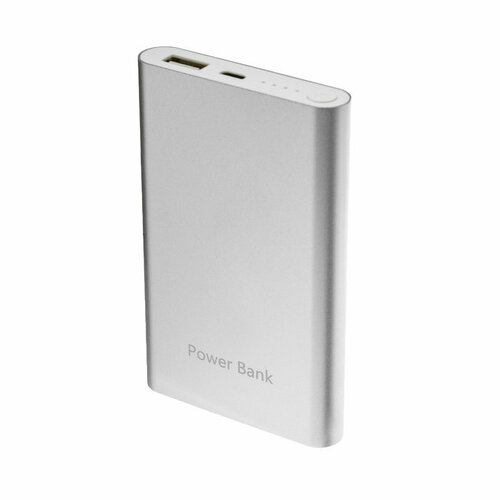 Внешний аккумулятор LuazON PB-24 8000 мАч USB 1 А индикатор металл серый комплект из 2 шт 3342₽