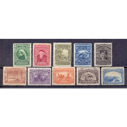 Почтовые марки Ньюфаундленд. 1897 года. Неполная серия. Чистые. Редкость. Набор 10 марок.