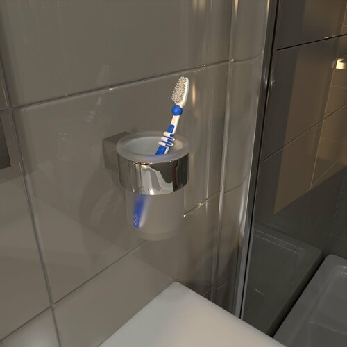 Стакан одинарный коллекция лотос ЛТ41Х матовое стекло хром Альтасан 2507₽