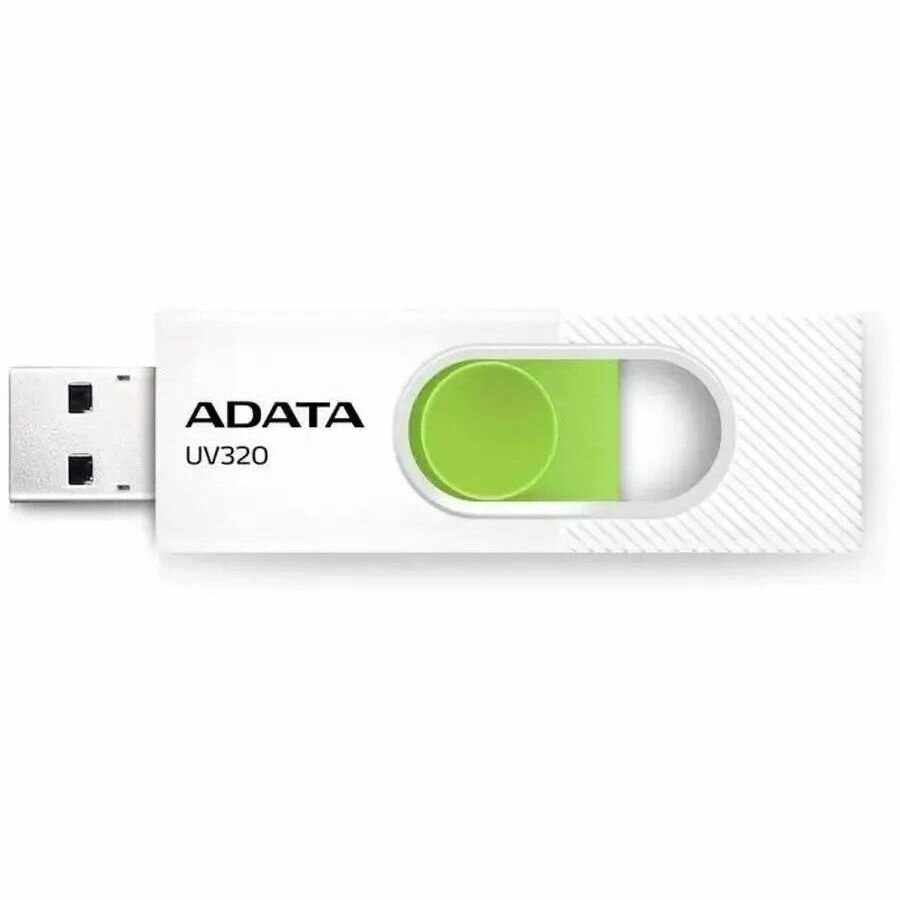 Флешка A-DATA 64GB (AUV320-64G-RWHGN) UV320, USB 3.2, белый/зеленый