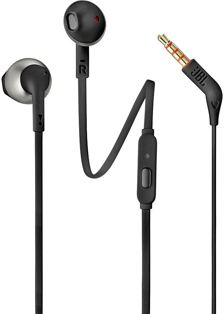 Наушники JBL T205, mini jack 3.5 mm, black