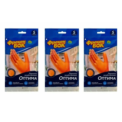 Перчатки хозяйственные Фрекен Бок Оптима размер S 3 уп 928₽