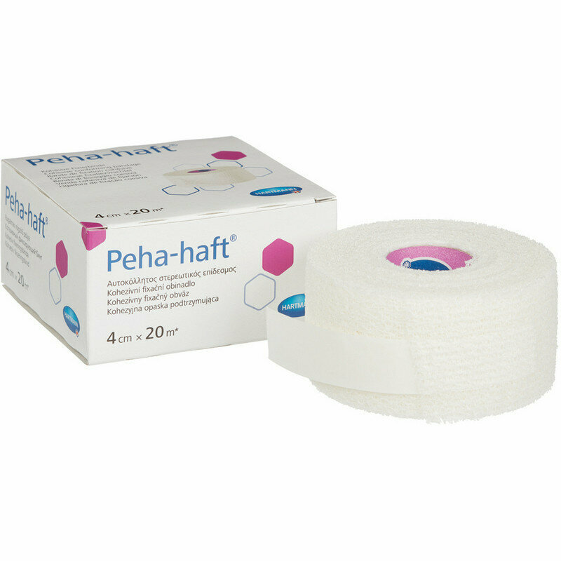 Пеха-хафт (Peha-haft) самофиксирующийся бинт эластичный, белый: 20м х 4см