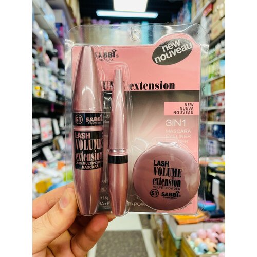 Набор для макияжа 3 в 1 The Colossal Go Extreme Подарочный Набор 3 в 1 Тушь для ресниц подводка для глаз пудра 350₽