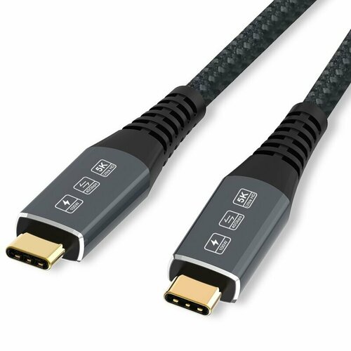 Кабель USB Type C (Thunderbolt 4) 8K Pro-HD 1,8 метра кабель hoco us05 для зарядки и передачи данных type c на type c usb4 pd100w 4k 60hz hd дублирование экрана 2м 20gbps