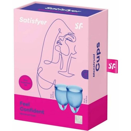 Набор менструальных чаш Satisfyer Feel confident Menstrual Cup blue J1762-6 2шт х1шт