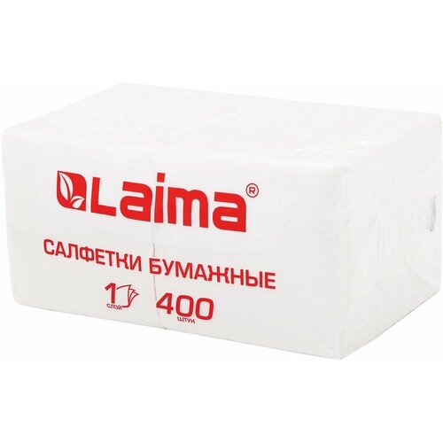 Салфетки Laima Big Pack бумажные белые 24*24см 400шт х1шт