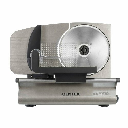 Ломтерезка CENTEK CT-1380, 150 Ватт, серебристый ломтерезка viatto hbs 300 250 ватт серебристый