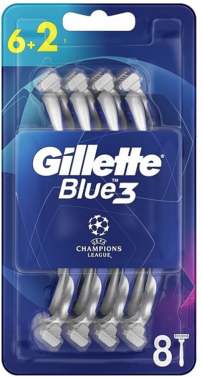 Одноразовые бритвенные станки Gillette Blue-3 Comfort Sport, 8 шт. (плавающая головка)