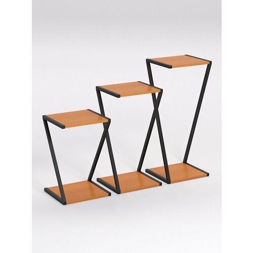 Подставка для цветов №8 в стиле лофт, Вишня 90 x 34 x 80 см