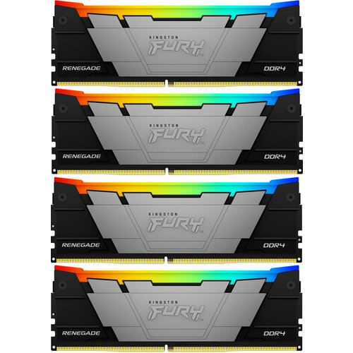 Память DDR4 4x32GB 3600MHz Kingston KF436C18RB2AK4/128 Fury Renegade RGB RTL Gaming PC4-28800 CL18 DIMM 288-pin 1.35В dual rank с радиатором Ret оперативная память patriot ddr4 dimm viper elite ii rtl gaming pc4 28800 3600mhz 2x8gb pve2416g360c0k