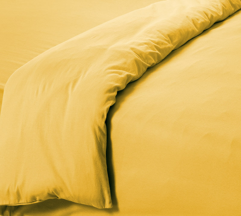 фото Пододеяльник Трикотажный на Молнии 140х205 1.5-спальный "Горчица"