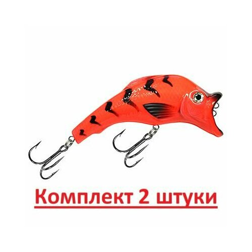 Воблер для рыбалки AQUA вопер 82mm, вес - 17,0g, цвет 060 (красная макрель), 2 штуки в комплекте