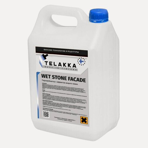 Изображение товара Пропитка гидрофобизатор для фасада с эффектом мокрого камня, кирпича TELAKKA GIDROFOB WET STONE FACADE 10л