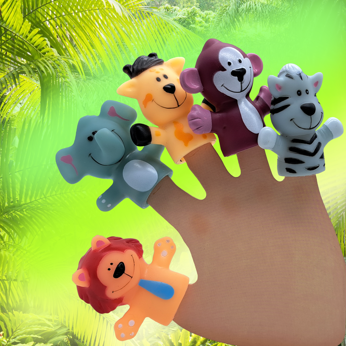 Игрушка детская "Театр на пальчиках саванна" 5 персонажей в наборе