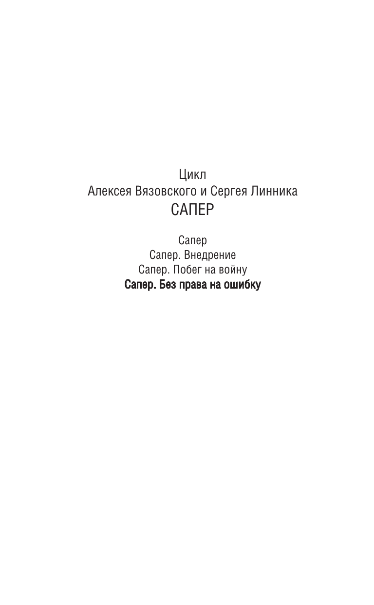 Сапер. Без права на ошибку (Вязовский Алексей Викторович, Линник Сергей Владимирович) - фото №5