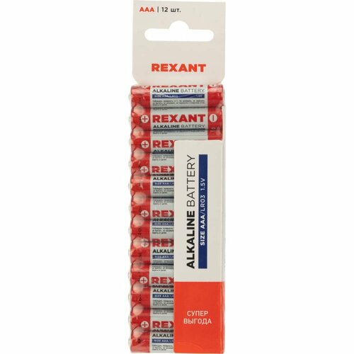 Алкалиновая батарейка REXANT 30-1011 батарейка алкалиновая rexant крона 9v упаковка 1 шт 30 1061 rexant арт 30 1061