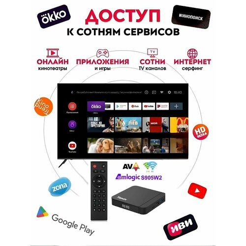 ТВ приставка Tanix W2 4/32 под ключ прошитая смарт тв приставка android tv box tanix w2 2 16