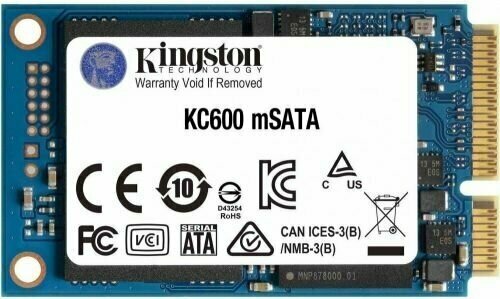 Твердотельный накопитель (SSD) Kingston 1Tb KC600, mSATA, mSATA (SKC600MS/1024G)