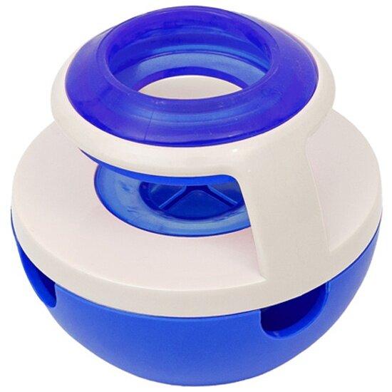 Интерактивная игрушка для собак Zooone “Неваляшка” с ёмкостью для корма, , (синяя)