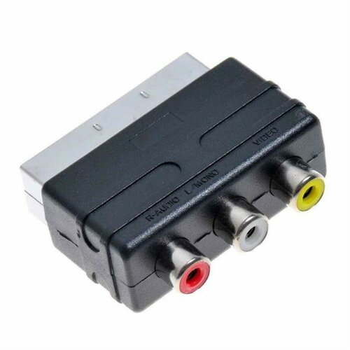 Переходник 3RCA-SCART шнур scart 3rca 1 5м selenga в упаковке