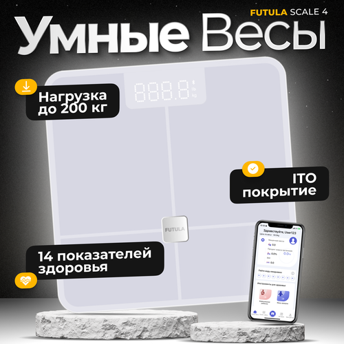 Умные весы напольные Futula Scale 4 (White) умные весы напольные futula scale 5 white