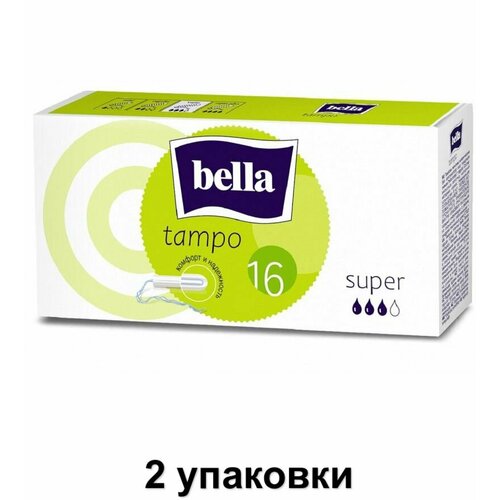 BELLA Тампоны tampo Super без аппликатора, 16 шт, 2 уп