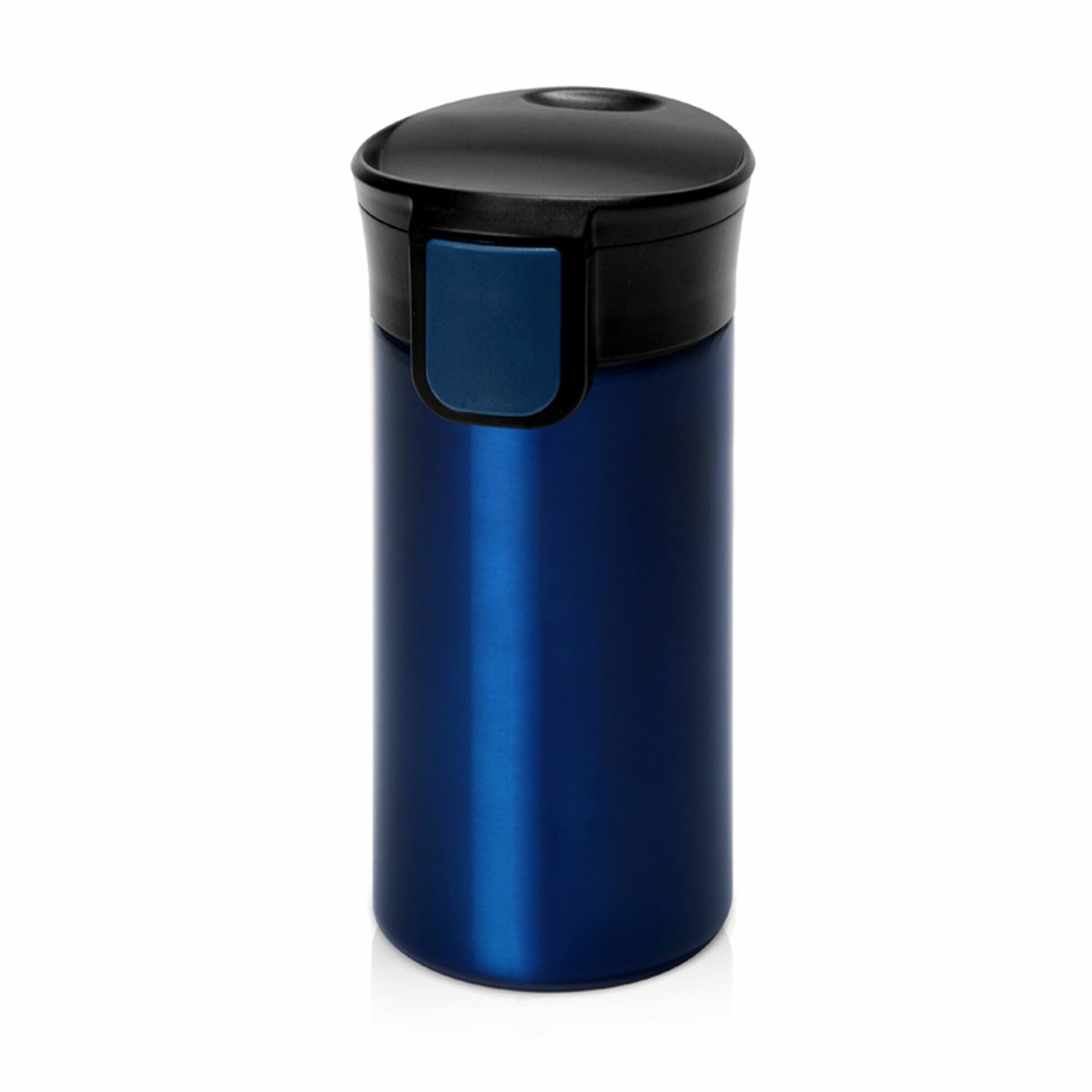 Вакуумная герметичная термокружка 300 мл с кнопкой Upgrade, Waterline, тёмно-синий