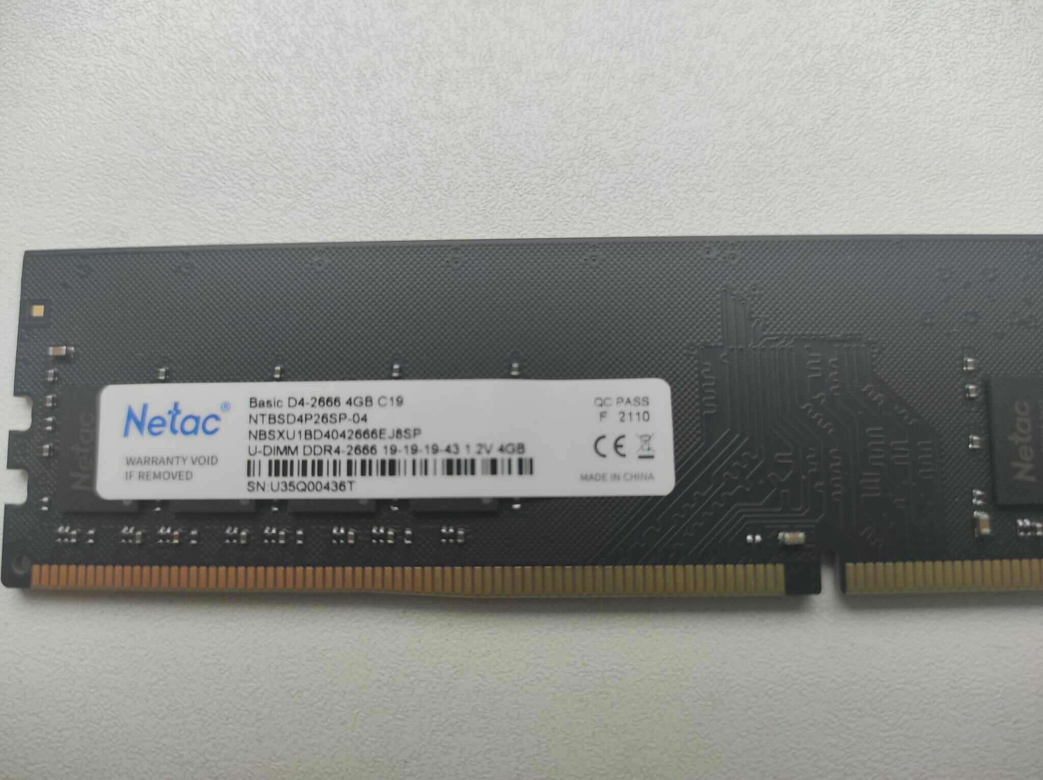 Netac Basic DDR4-2666 4Gb (NTBSD4P26SP-04) - фото №17