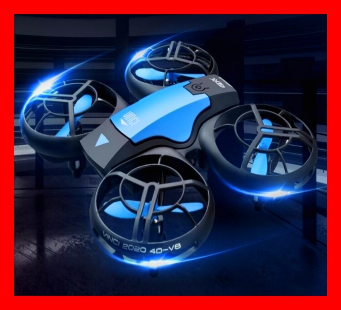 фото Дрон Квадрокоптер V8 с Камерой 4К 2- Аккумулятора. Трековый