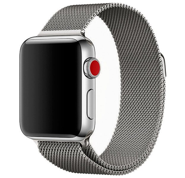 Светло-серый металлический ремешок Milanese Band для Apple Watch 38/40/41 mm