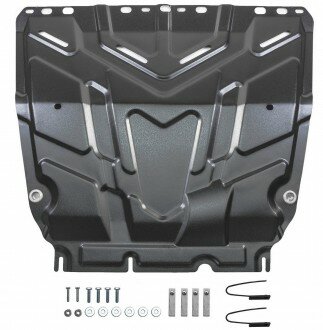 Защита картера + КПП крепеж AutoMax Сталь Ford Focus 2015- V - все/Ford Focus 2005-2011 V - все/Ford Focus 2011-2015 V - все/Ford С-Max 2003-2010 V - 1.6; 1.8; 2.0/Ford Grand C-Max 2010-2015 V - 1.6/Ford Kuga 2008-2013 V - 2.0 (арт. AM.1850.1)