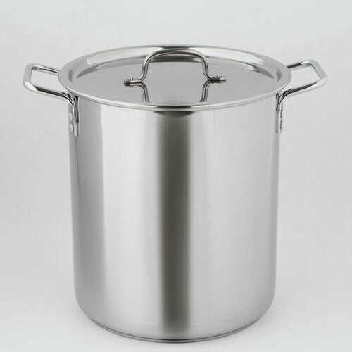 Кастрюля Общепит 20 л d 30 см h 33 см металлическая крышка с теплораспределительным дном 27919₽