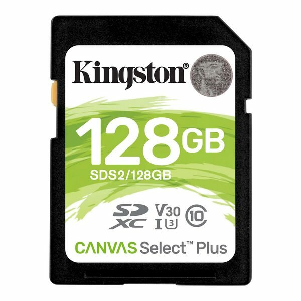 Карта памяти SDXC 128Gb Kingston Canvas Select Plus UHS-I U3 (100/85 Mb/s)