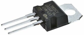 Стабилизатор напряжения STMicroelectronics L7805CV, 1,5А, нерегулируемый, 5В, TO220, THT, 1шт