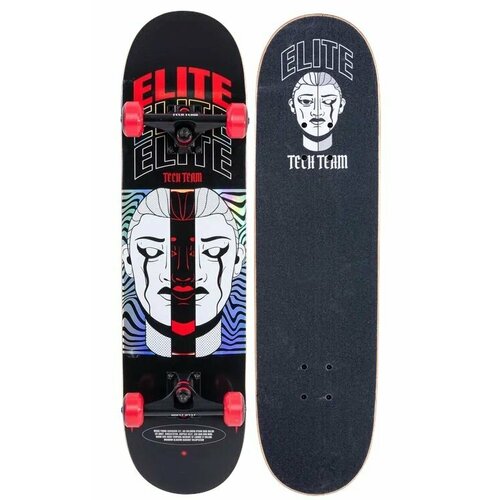 Скейтборд Elite bz double rocker skateboards 80cm 31 5in abec 7 bearing complete standard skate 95a pu shock absorption maple skateboard