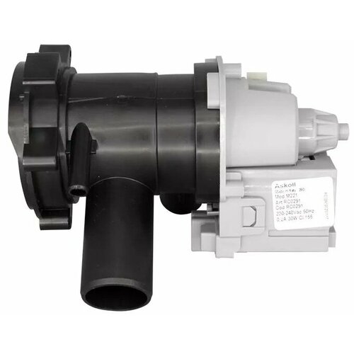 насос для стиральной машины bosch siemens askoll m221 m50 30w 00145787 в сборе с улиткой и фильтром Сливной насос (помпа) Askoll M50/M221/M215 для стиральной машины Bosch Maxx4, Maxx5, Siemens, Neff, Gaggenau в сборе (3 защелки, фишка вперед, с улиткой) - PMP020BO, 145787, 142370, 142300, 142361, 144978, 144620, 142052, 143995, 145414, 141896, 1443