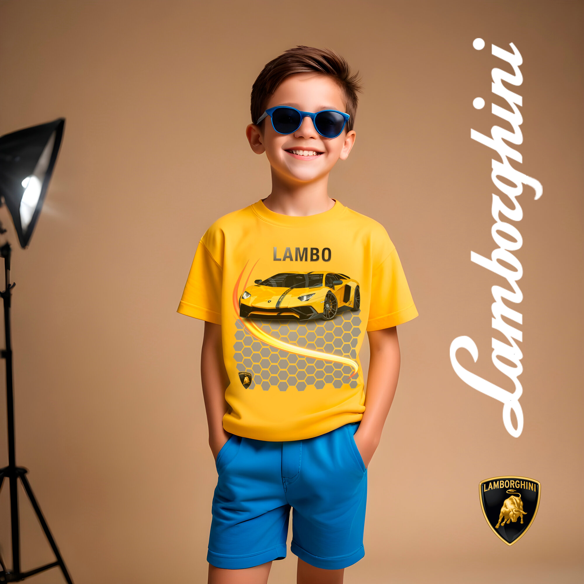 Футболка CHASTE KIDS Ламборджини / Lamborghini Автомобили