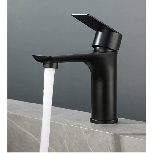 Смеситель для раковины в ванную ther черный 1381₽