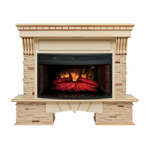 Электрокамин Sorento 33/33W WT с очагом Firespace 33W