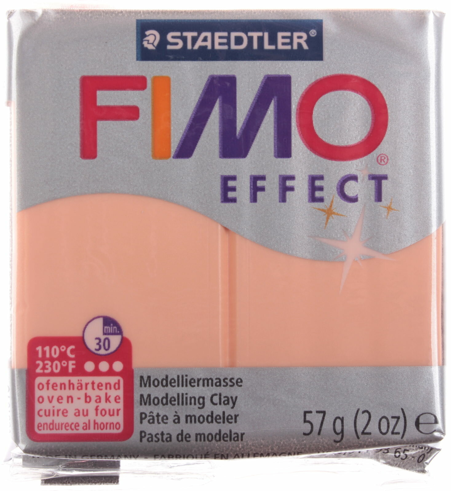 Полимерная глина FIMO Soft, персик (405), 57г, 1шт