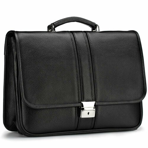 Портфель Кожинка, фактура матовая, коричневый