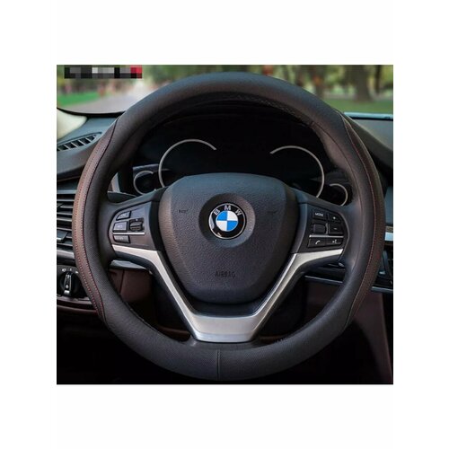 Оплетка на руль из эко кожи, с красной нитью № 14
