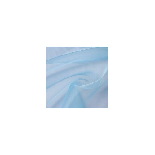 Ткань для шитья Органза плательная - цвет голубой от 1 метра ширина 150 см