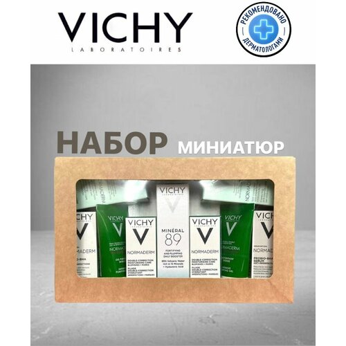 Подарочный набор Vichy из 9 миниатюр средства для умывания vichy набор vichy normaderm для ежедневного очищения лица