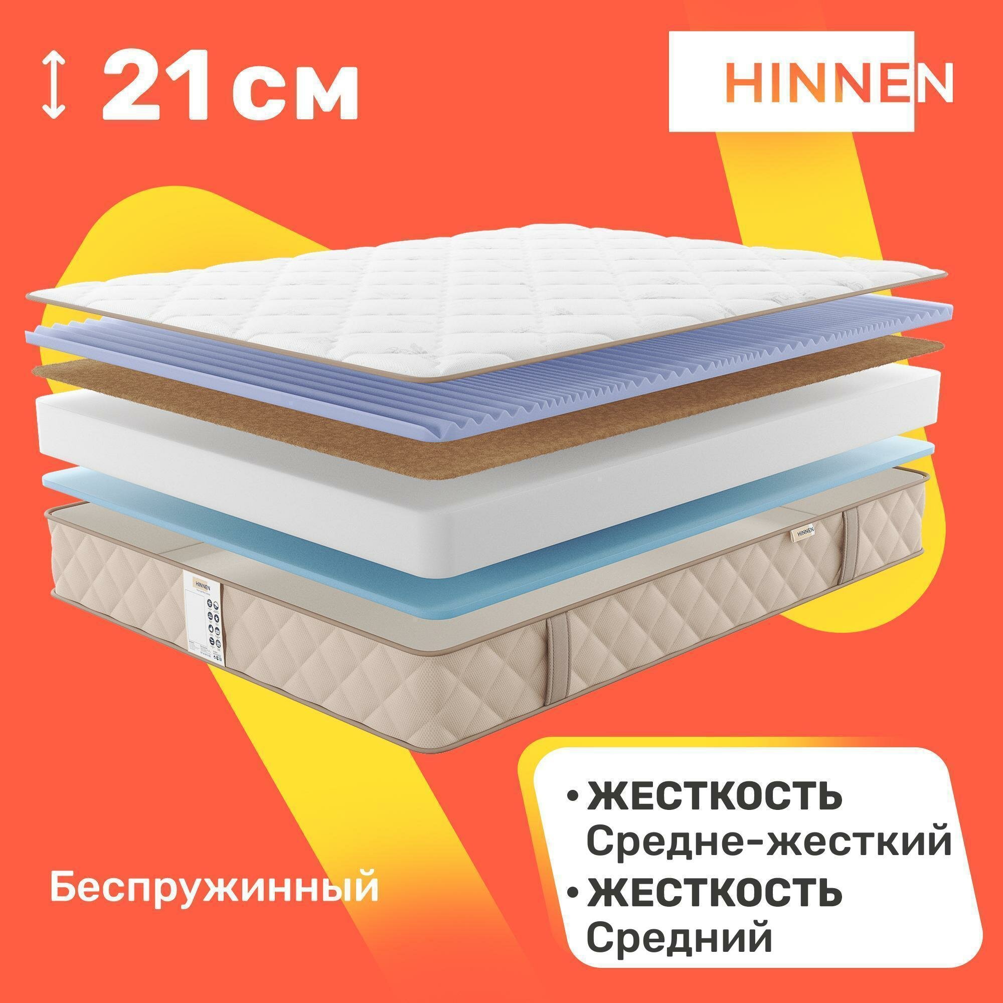 Матрас беспружинный Hinnen Flen 60x120