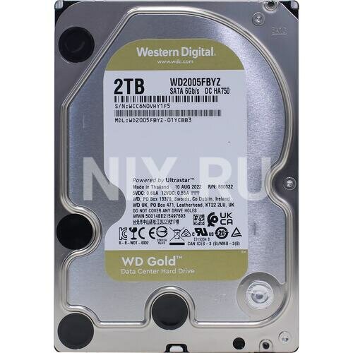 Жесткий диск Western digital Gold 2 Тб WD2005FBYZ