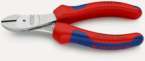 Изображение товара Бокорезы KNIPEX особо мощные, 140 мм, хром, 2-комп ручки KN-7405140